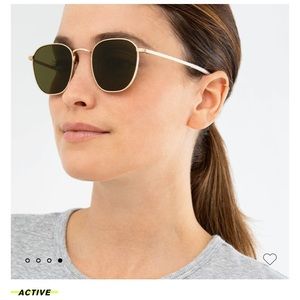 NWT KREWE Active Banks Sunglasses Gold/Black